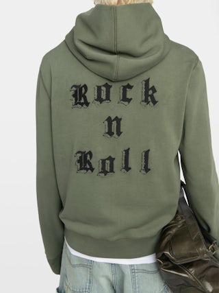 Sanchi Sweatshirt - Long-sleeved hooded sweatshirt with back print.