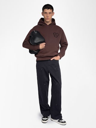 Sacha Sweatshirt - Long-sleeved hooded sweatshirt with multi-custom embroidery.