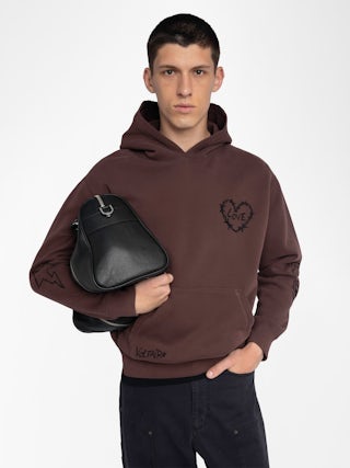 Sacha Sweatshirt - Long-sleeved hooded sweatshirt with multi-custom embroidery.