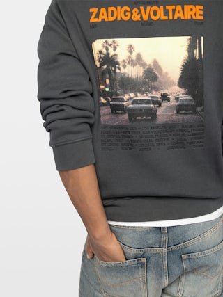 Sweatshirt Aime - Sweatshirt col rond avec imprimé à l’avant et photoprint dos.