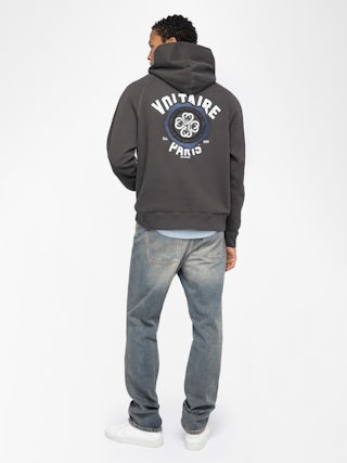 Sweatshirt Georgio - Hooded sweatshirt with back embroidery and patch.