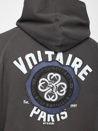 Sweatshirt Georgio - Hooded sweatshirt with back embroidery and patch.