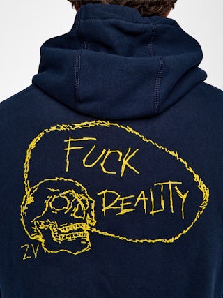 Sweatshirt Sacha - Sweatshirt à capuche avec broderie au dos.