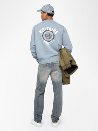 Sweatshirt Aime - Long-sleeve sweatshirt with a crest on the back.