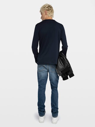 Henley T-shirt Monastir - Cotton Tunisian collar T-shirt.