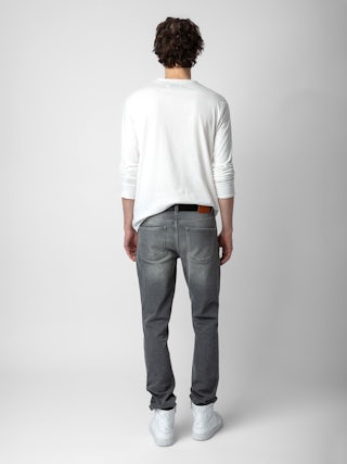 Henley T-shirt Monastir - Cotton Tunisian collar T-shirt.