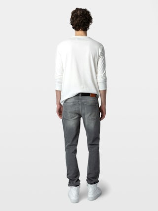 Henley T-shirt Monastir - Cotton Tunisian collar T-shirt.