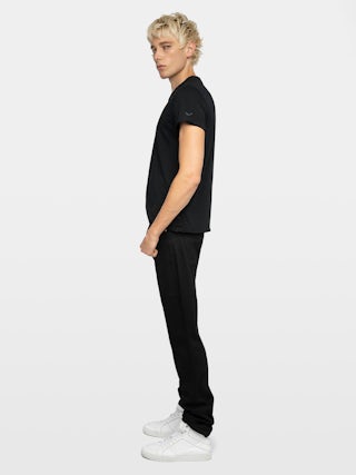 Henley T-shirt Monastir - Cotton Tunisian collar T-shirt.