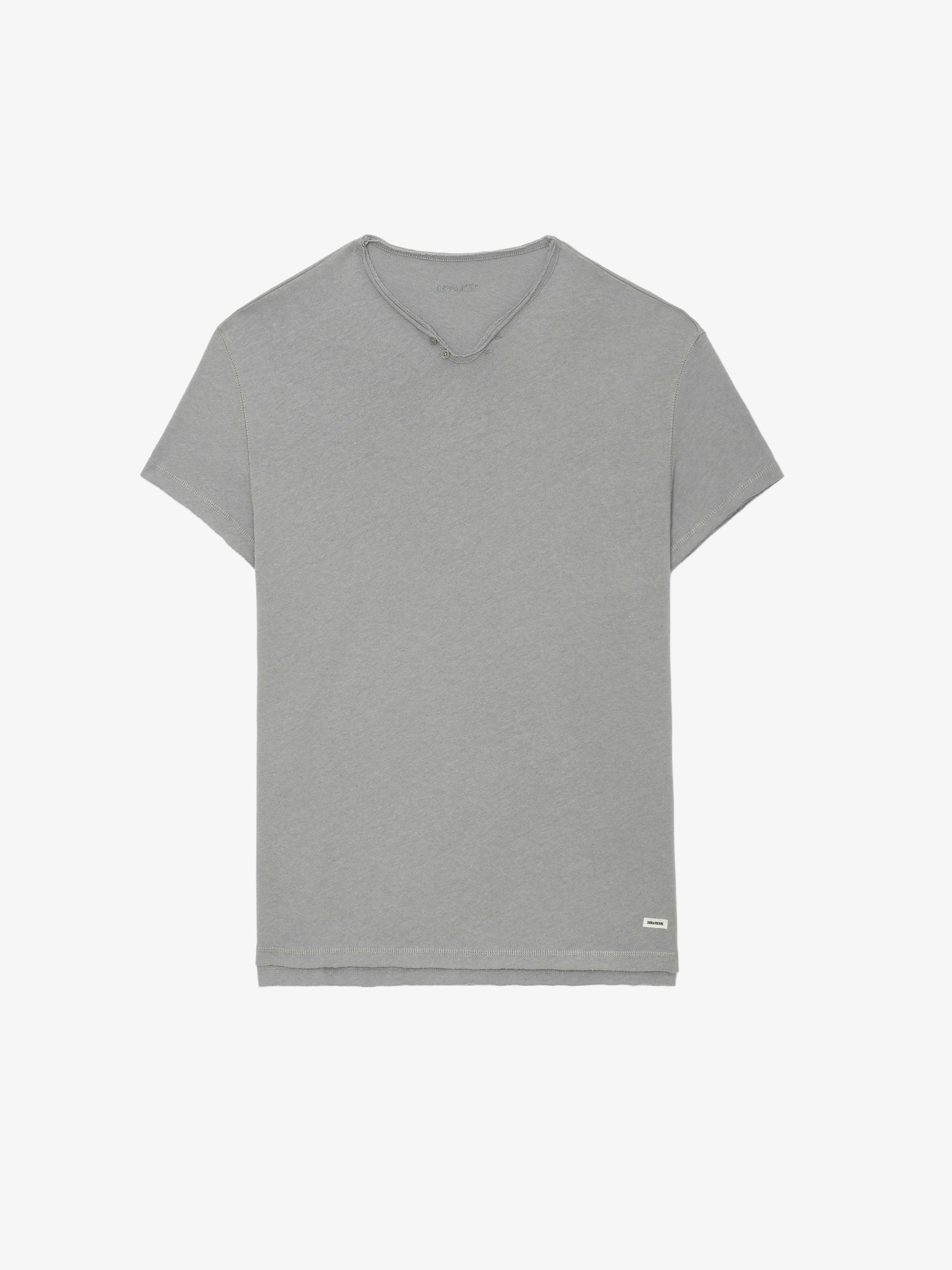 Tシャツ・カットソー ZADIG&VOLTAIRE BIG PALM TREE  T-SHIRT Tommy Grey Organic Cotton T-shirt | Zadig&Voltaire