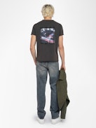 Henley Monastir T-shirt - Short-sleeved henley t-shirt with photoprint on the back.