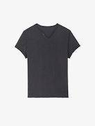 Henley Monastir T-shirt - Short-sleeved henley t-shirt with photoprint on the back.