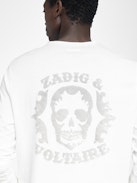 Henley Monastir T-shirt - Long-sleeved henley t-shirt with printed design on the back.