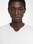 Henley Monastir T-shirt - Long-sleeved henley t-shirt with printed design on the back.