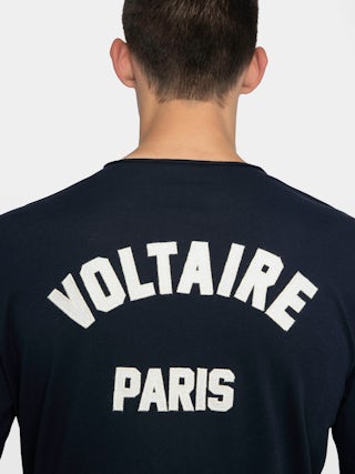 Monastir T-shirt - Long-sleeved Henley T-shirt with print on the back.