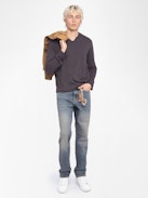 Henley Monastir T-shirt - Long-sleeved henley t-shirt-style T-shirt.