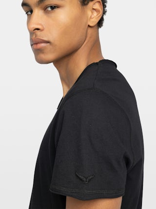 Henley T-shirt Monastir - Short-sleeved henley t-shirt.