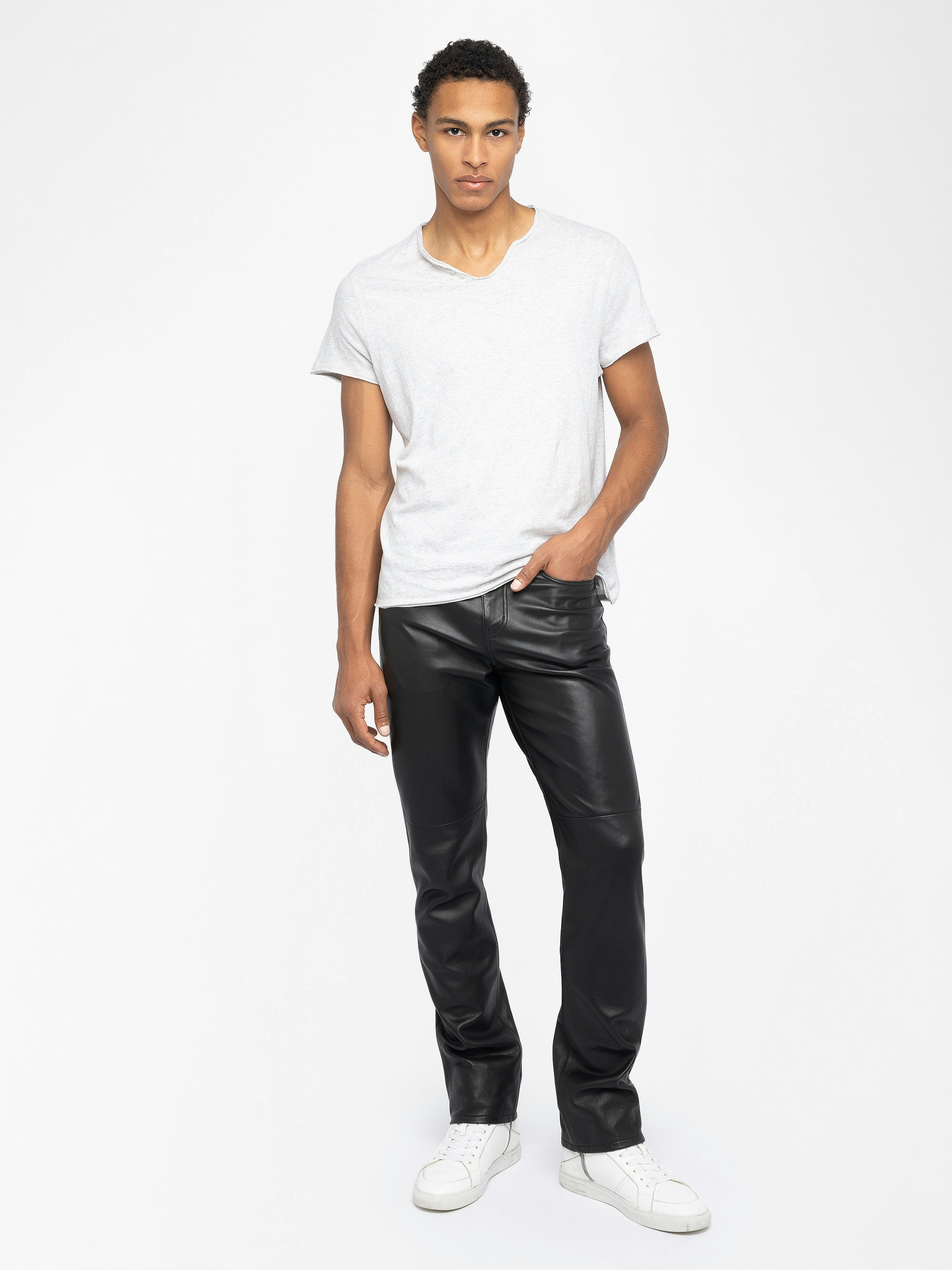 Henley T-shirt Monastir - Short-sleeved henley t-shirt.