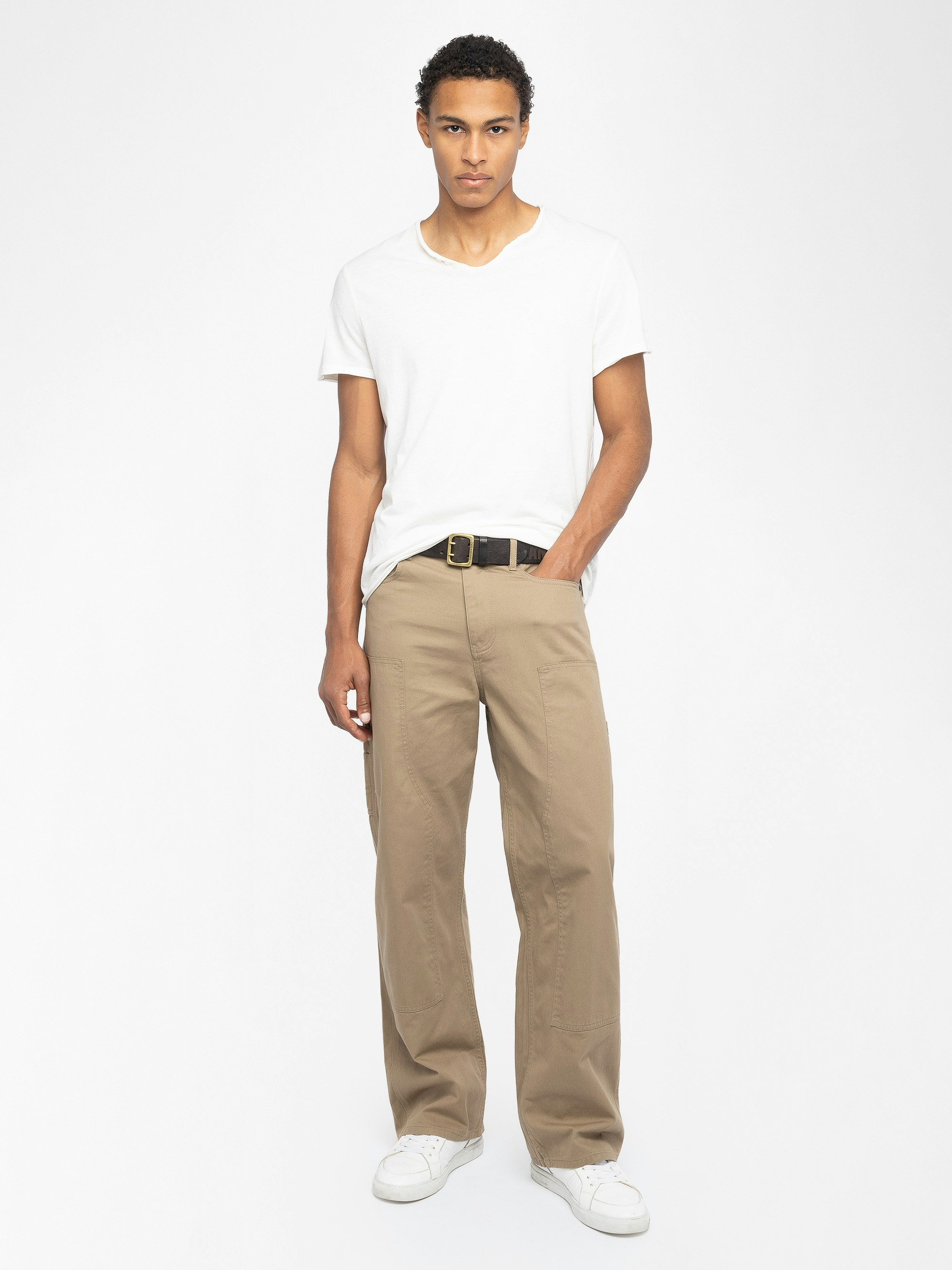 Henley T-shirt Monastir - Short-sleeved henley t-shirt.