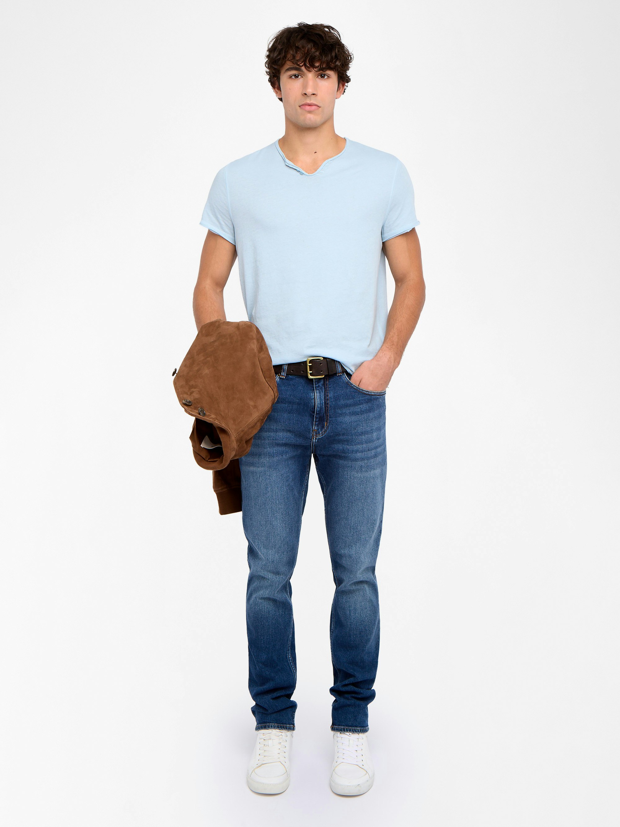 Monsatir Henley T-shirt - Monastir short sleeves with back print.