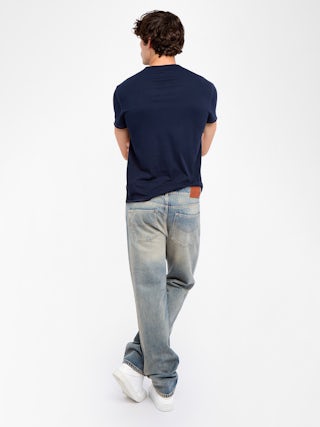 Tunisien Monastir - Tunisien manches courtes avec imprimé à l’avant au col.