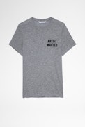 Tommy T-Shirt - Men's gray Artist Wanted t-shirt in cotton and viscose