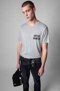 Tommy T-Shirt - Men's gray Artist Wanted t-shirt in cotton and viscose
