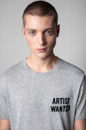 Tommy T-Shirt - Men's gray Artist Wanted t-shirt in cotton and viscose