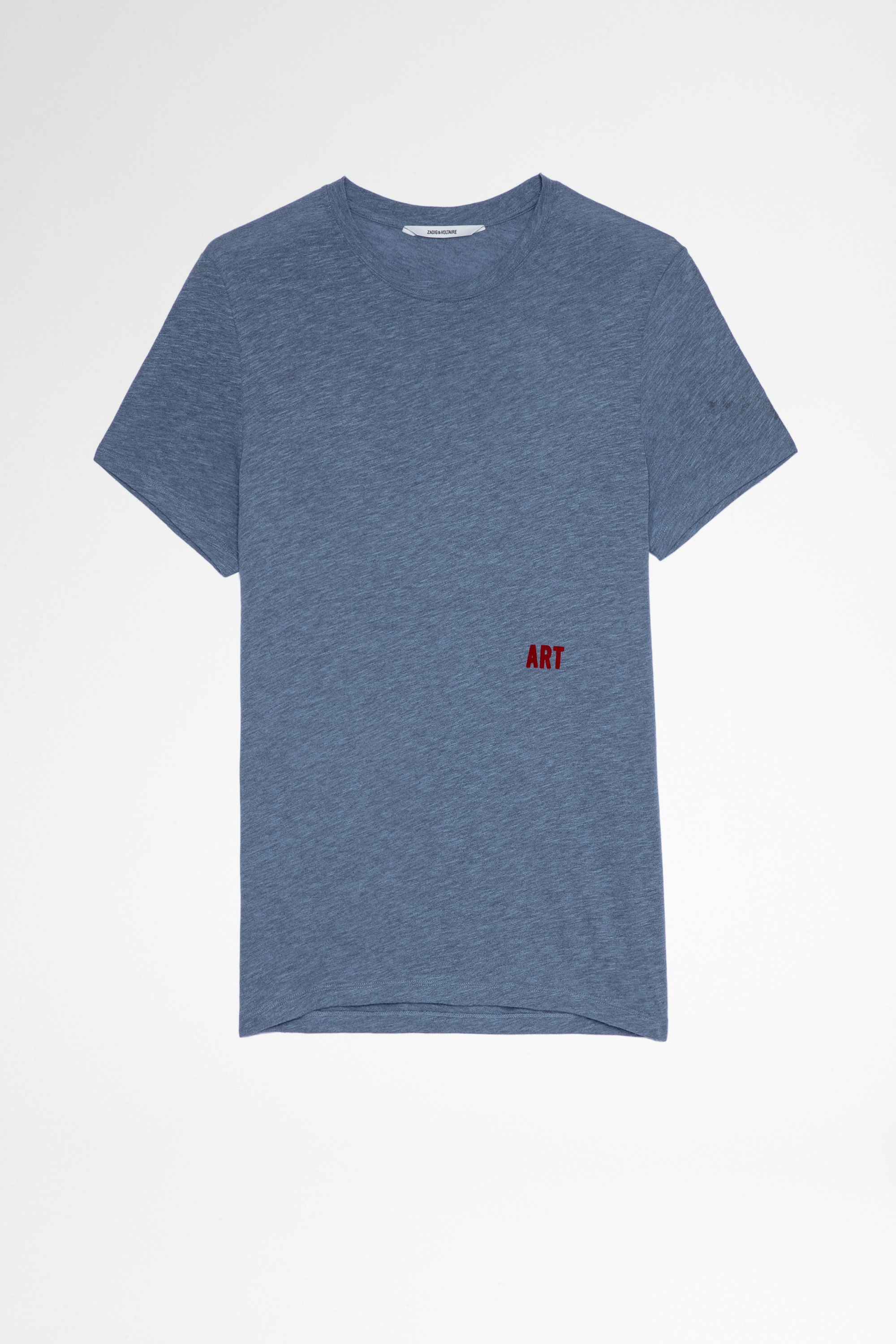T-Shirt Tommy Herren-T-Shirt aus blauer Baumwolle und Viskose Art