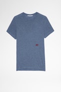 T-Shirt Tommy - Tee-shirt en coton et viscose bleu Art Homme