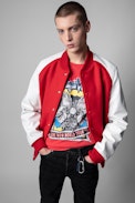 Ted Concert T-Shirt - Men's red cotton t-shirt with World tour 97 print. Made with fibers from organic farming.