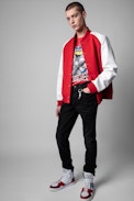 Ted Concert T-Shirt - Men's red cotton t-shirt with World tour 97 print. Made with fibers from organic farming.