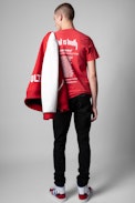 Ted Concert T-Shirt - Men's red cotton t-shirt with World tour 97 print. Made with fibers from organic farming.