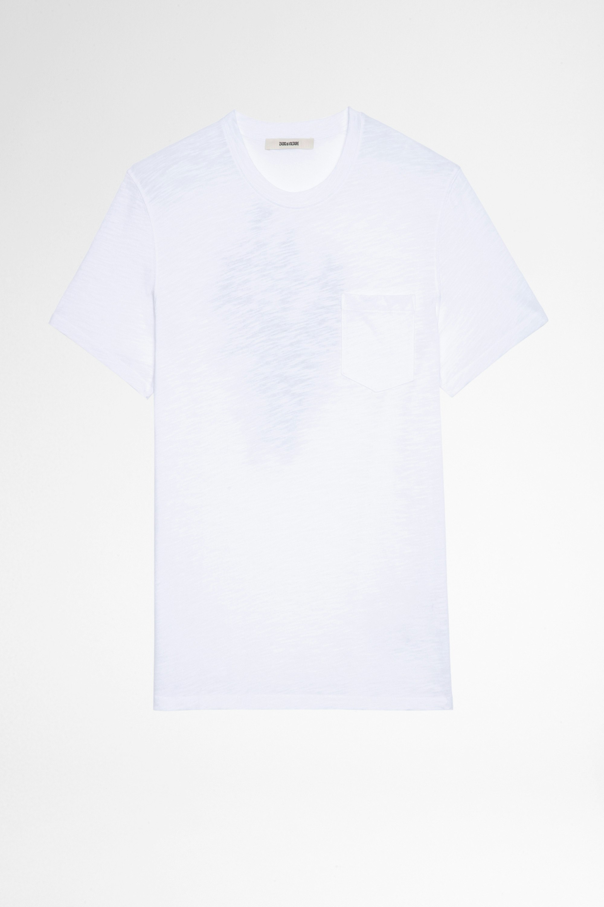 Camiseta Toby Camiseta blanca de algodón de manga corta para hombre