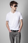 Toby T-Shirt - Men's short-sleeved t-shirt in white cotton