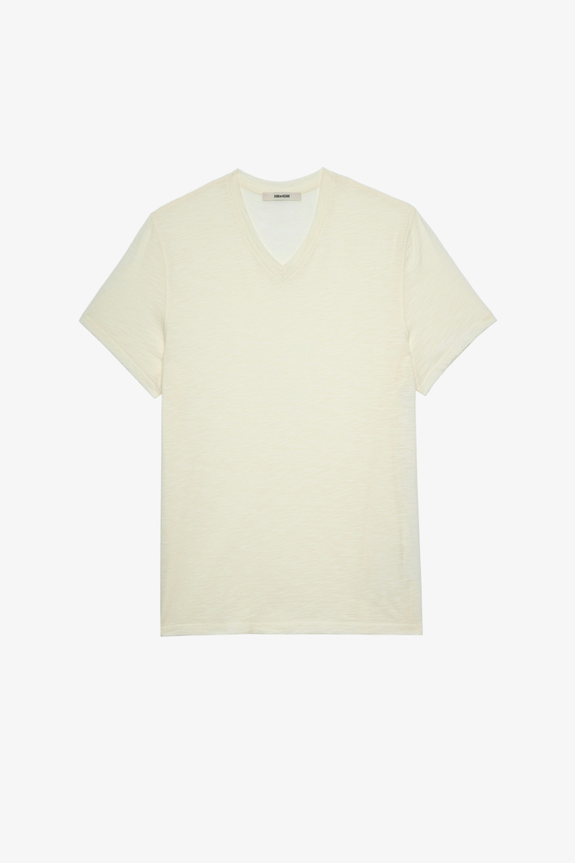 Stocky Slub Ｔシャツ Men’s ecru slub cotton T-shirt