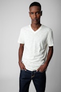 Stocky Slub T-shirt - Men’s ecru slub cotton T-shirt