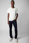 Stocky Slub T-shirt - Men’s ecru slub cotton T-shirt
