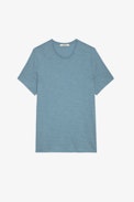 Camiseta Toby Jaspeada - Camiseta azul cielo jaspeada Toby para hombre