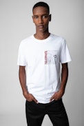 Ted Photoprint T-shirt - Men's white cotton T-shirt with photoprint