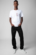 Ted Photoprint T-shirt - Men's white cotton T-shirt with photoprint