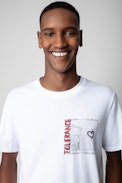Ted Photoprint T-shirt - Men's white cotton T-shirt with photoprint