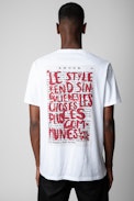 Ted Photoprint T-shirt - Men's white cotton T-shirt with photoprint