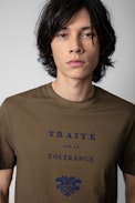 Tommy Traité de la Tolérance T-shirt - Men’s khaki Tommy Traité de la Tolérance T-shirt