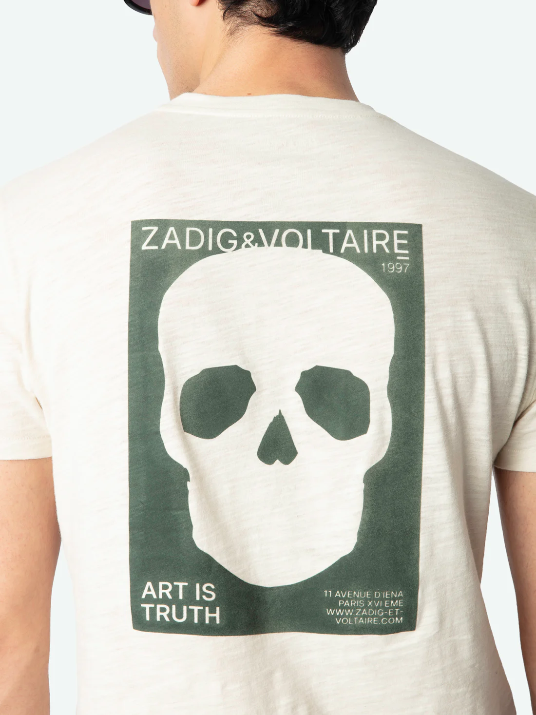 T-shirt Zadig & Voltaire Tino Deluxe Bleu Pétrole Taille S - Occasion Très Bon état - Mélange Cachemire