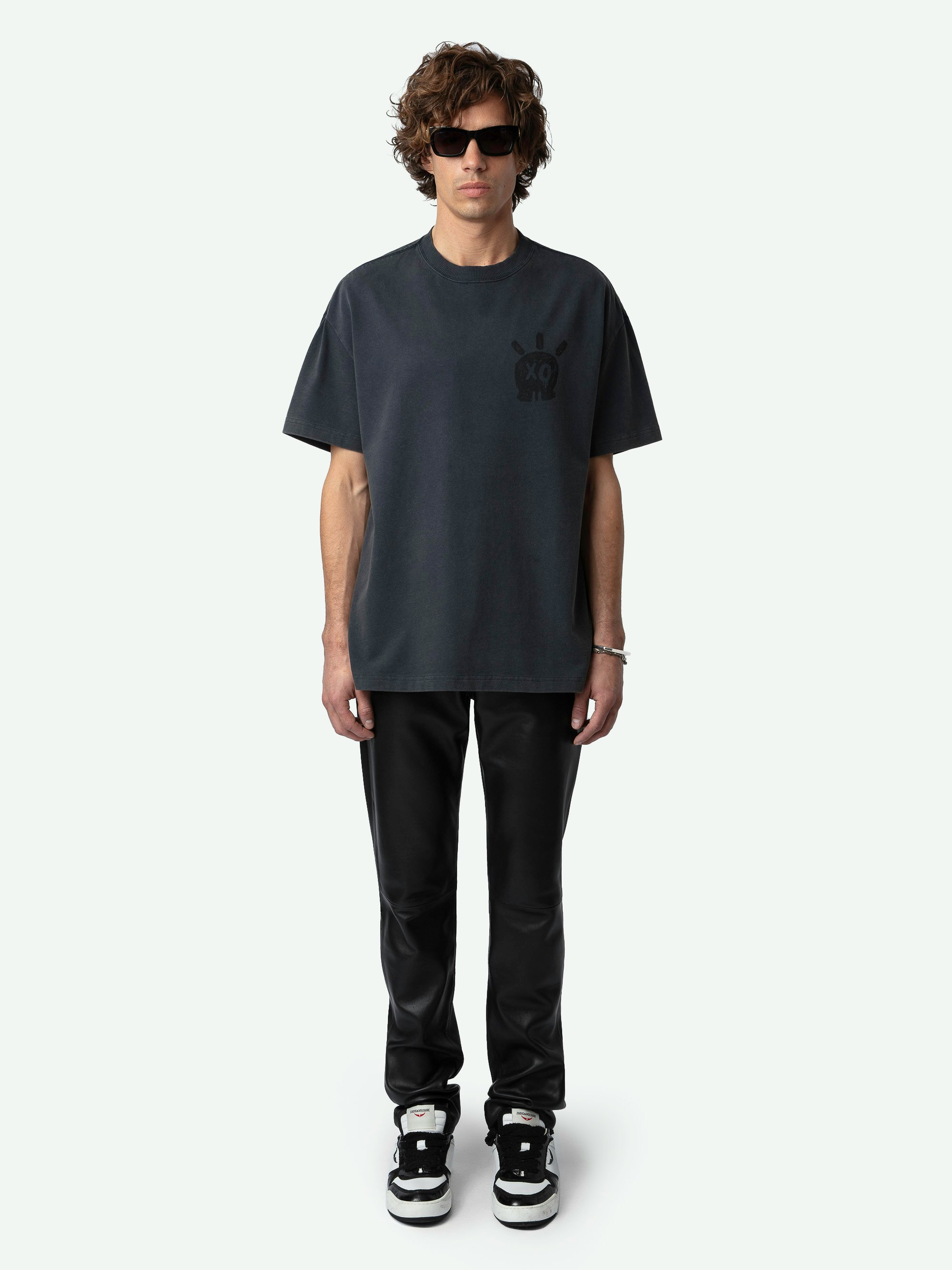 Teddy Skull T-shirt - Short-sleeved oversized organic cotton T-shirt with XO Skull print on the front.