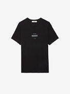 Jetty T-shirt - Black washed linen short-sleeved T-shirt with printed Studio Homme insignia.