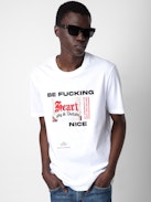 T-Shirt Ted Fotoprint - Weißes T-Shirt aus Baumwolle mit Heart-Fotoprint.