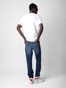 T-Shirt Ted Fotoprint - Weißes T-Shirt aus Baumwolle mit Heart-Fotoprint.