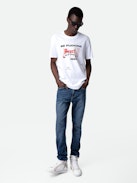 T-Shirt Ted Fotoprint - Weißes T-Shirt aus Baumwolle mit Heart-Fotoprint.