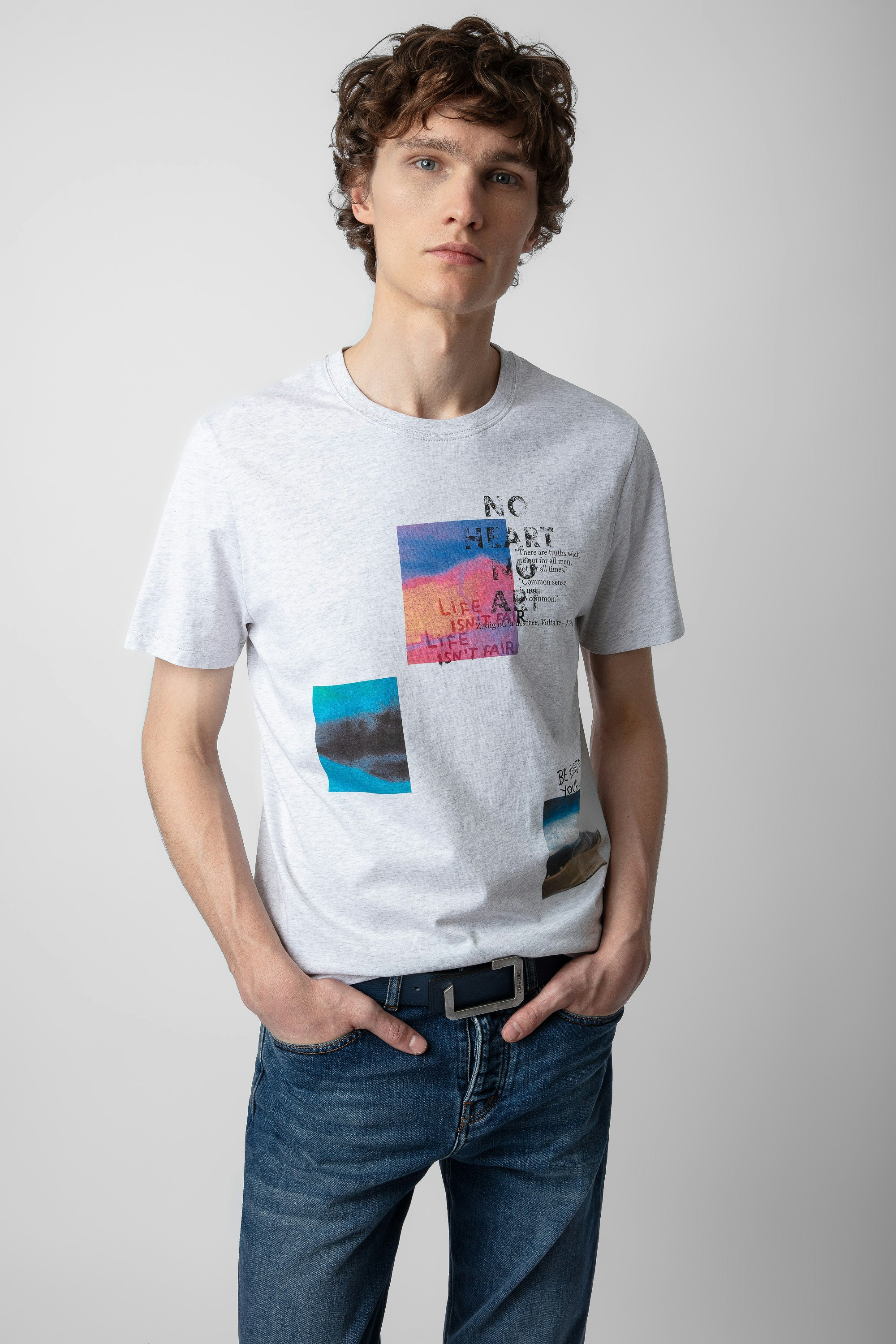 Zadig&Voltaire t-shirt T-shirt grey men Ted Photoprint |